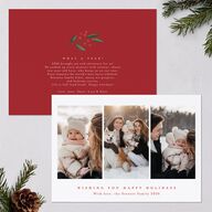 Triptych Holiday Holiday Cards True Red Signature Blank Landscape Standard