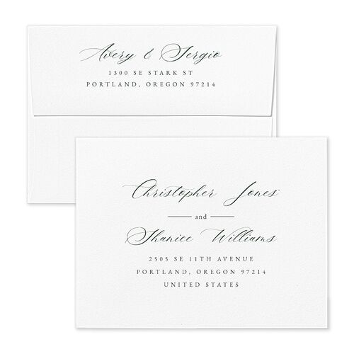 Floral Accent Thank You Card Envelopes Terracotta Pink Cotton Both Recipient and Return Addresses Signature Standard
