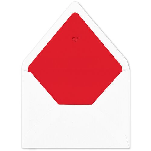 Our Greatest Gift Wavy Bow Frame Euro Envelope Liners Jewel Red Luxe