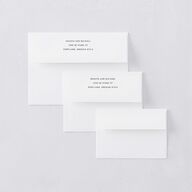 Signatures Save the Date Petite Card Envelopes White Off-White Both Recipient and Return Addresses Signature Standard