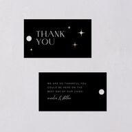 Starry Photo Foil Favor Gift Tags Midnight Gold Signature