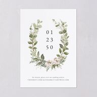 Greenery Laurel Save The Date Cards Champagne Signature smooth Blank No Standard