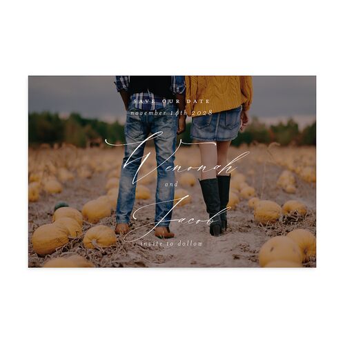 Western Valley Save the Date Postcards Tan
