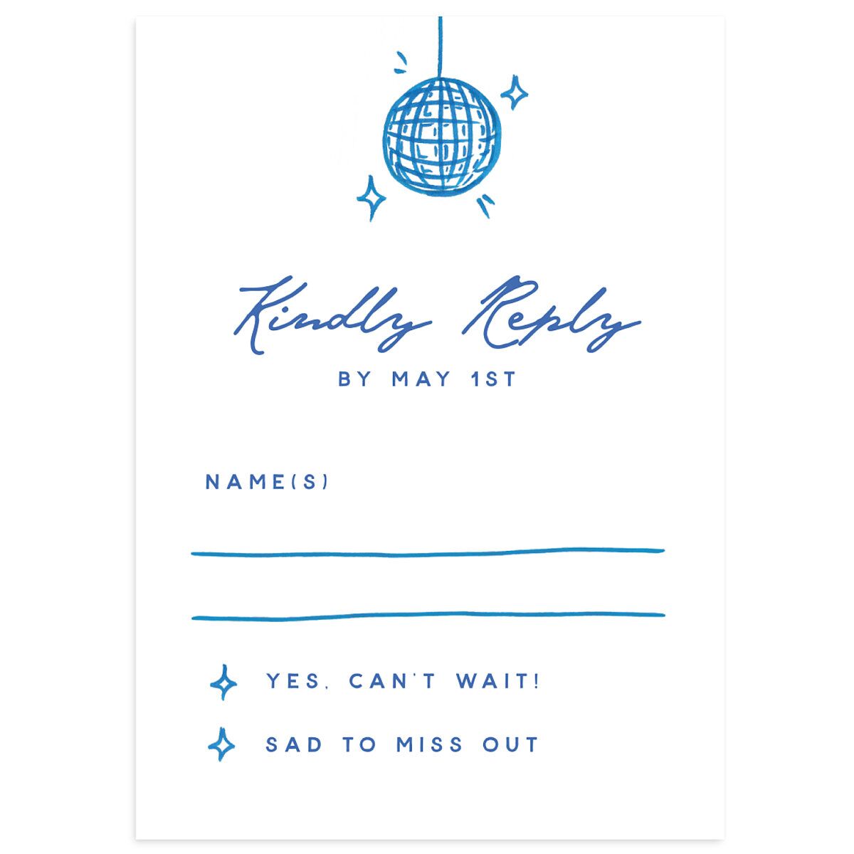 Hand Drawn Cake Wedding Response Cards