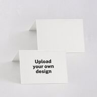 Upload Your Own Design Landscape Place Cards Pure White Signature