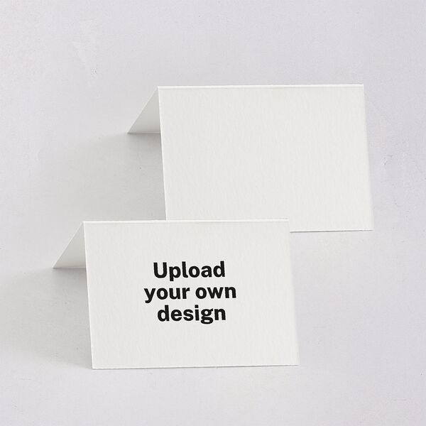 Upload Your Own Design Landscape Place Cards Pure White Signature