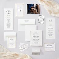 Joyful Union Foil Wedding Invitations Gold Pure White Signature Blank No Standard