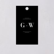 Country Club Favor Gift Tags Pure White Signature