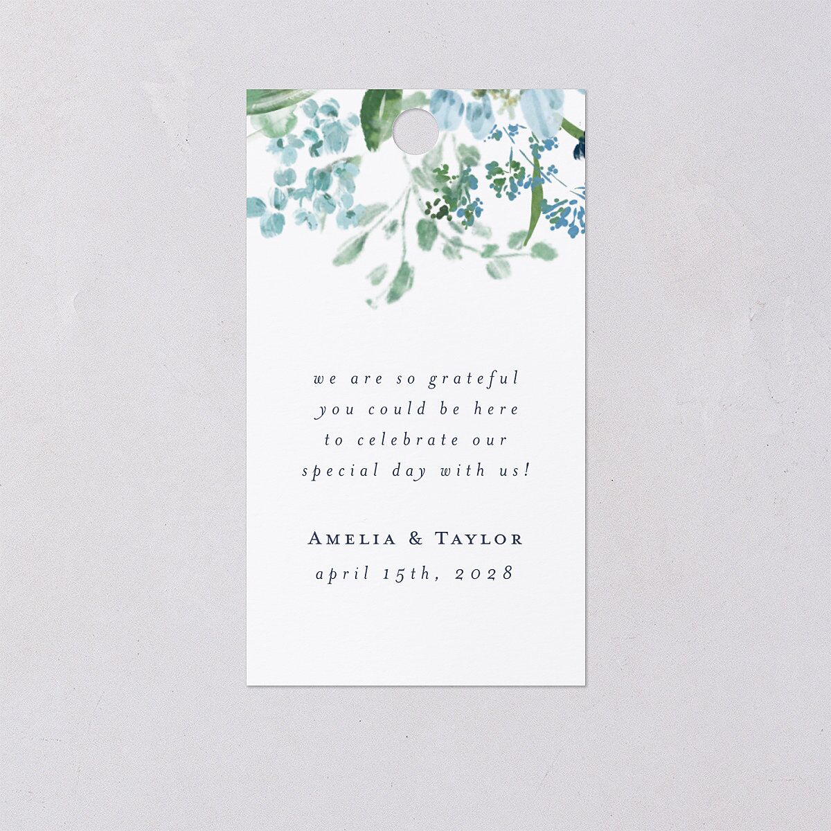 In Bloom Favor Gift Tags Moody Blue Signature