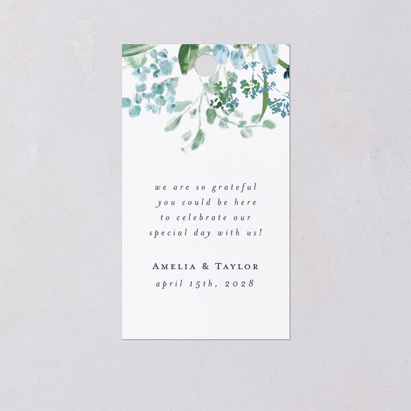 In Bloom Favor Gift Tags Moody Blue Signature