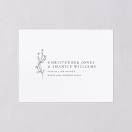 Natural Monogram All-in-One Wedding Invitations Midnight Navy Signature Light Both Recipient and Return Addresses No