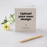 Upload Your Own Design Portrait Photo Thank You Cards Pure White