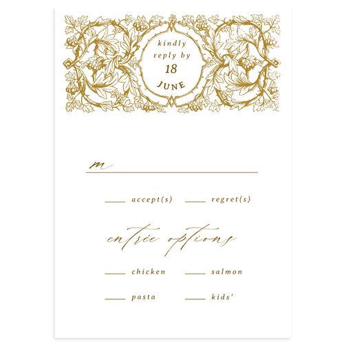 Vintage Toile Wedding Response Cards Saddle Signature Standard