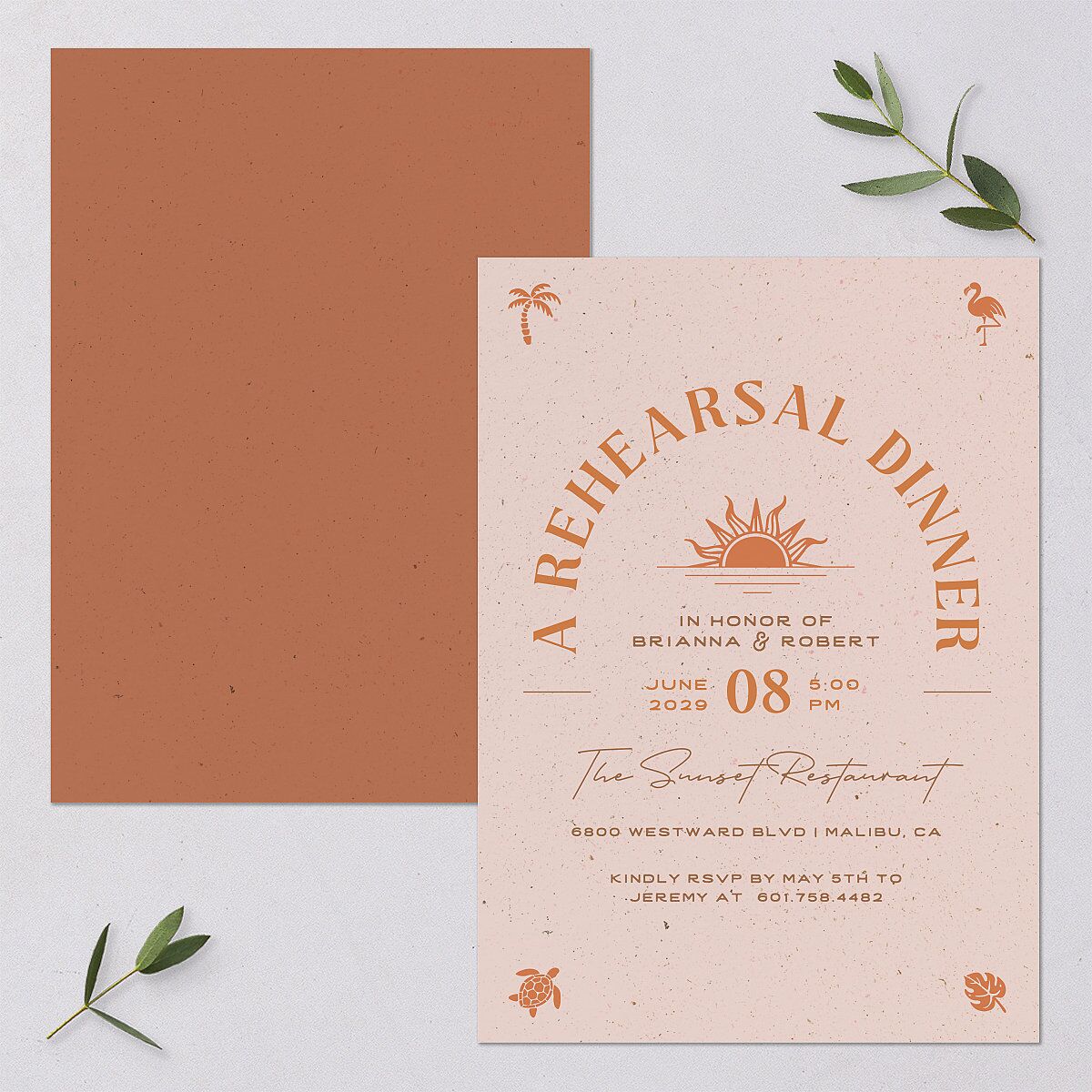 Beach Party Rehearsal Dinner Invitations — view 1