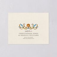 Medieval Renaissance All-in-One Wedding Invitations Moss Signature Light Both Recipient and Return Addresses No