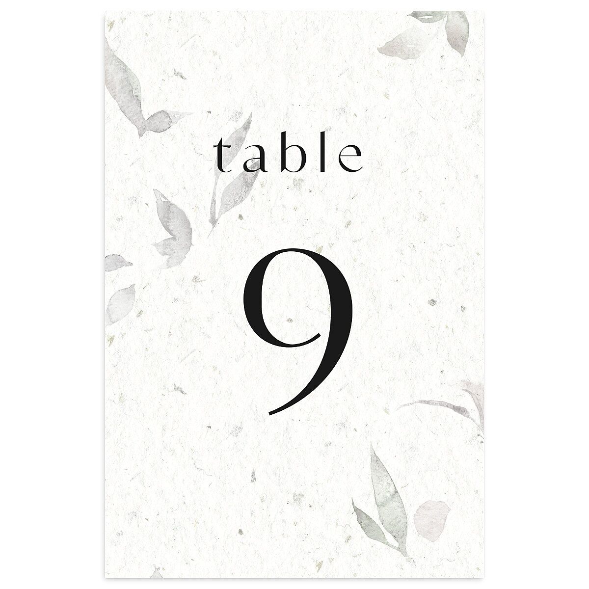 Pressed Leaves Table Numbers