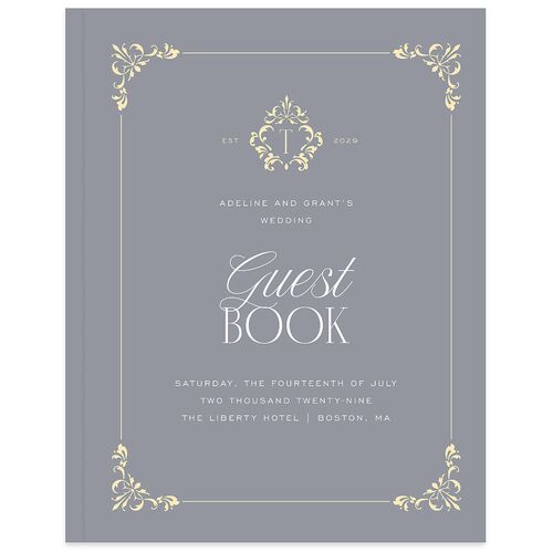 Old Money Guest Books Dusty Blue
