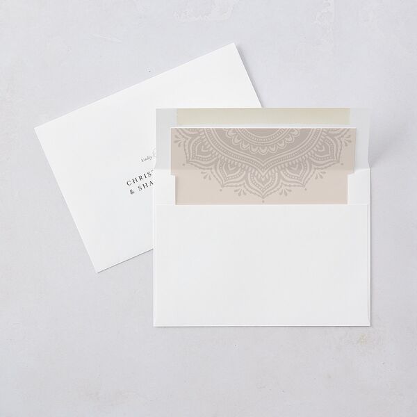 Indian Gilded Adornment Wedding Invitations Gold Sand Signature Blank No Standard