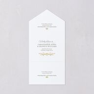 Vintage Regency Monogram Frame All-in-One Wedding Invitations Champagne Signature Light Both Recipient and Return Addresses No