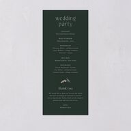 Crystal Forest Wedding Programs Hunter Green Signature