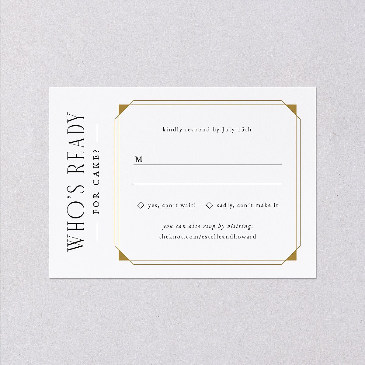 Old Hollywood Glam Wedding Response Cards Charcoal Signature Standard