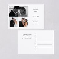 Classic Picture Series Thank You Postcards Pure White