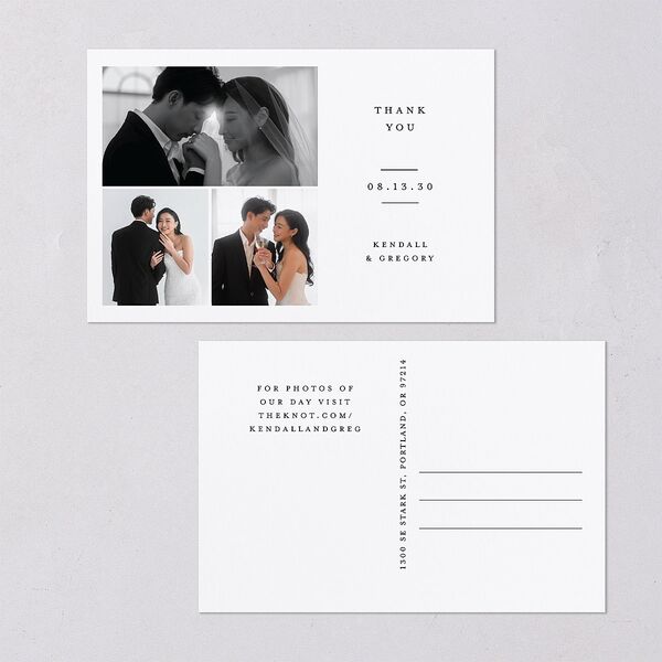Classic Picture Series Thank You Postcards Pure White