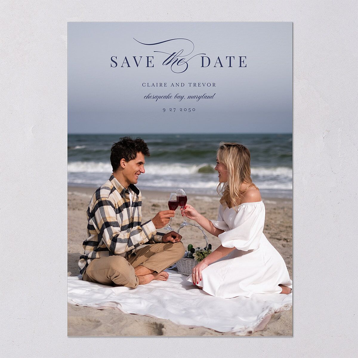 Elegant Lighthouse Save The Date Cards — view 8