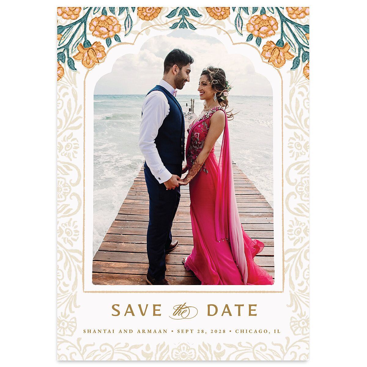 Botanical Blooms Save The Date Cards