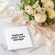 Upload Your Own Design Portrait Photo Guest Book Pure White