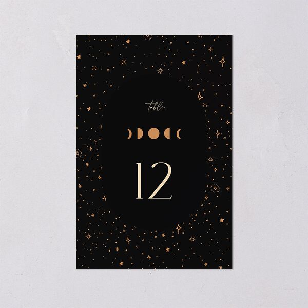 Celestial Galaxy Table Numbers Midnight Signature