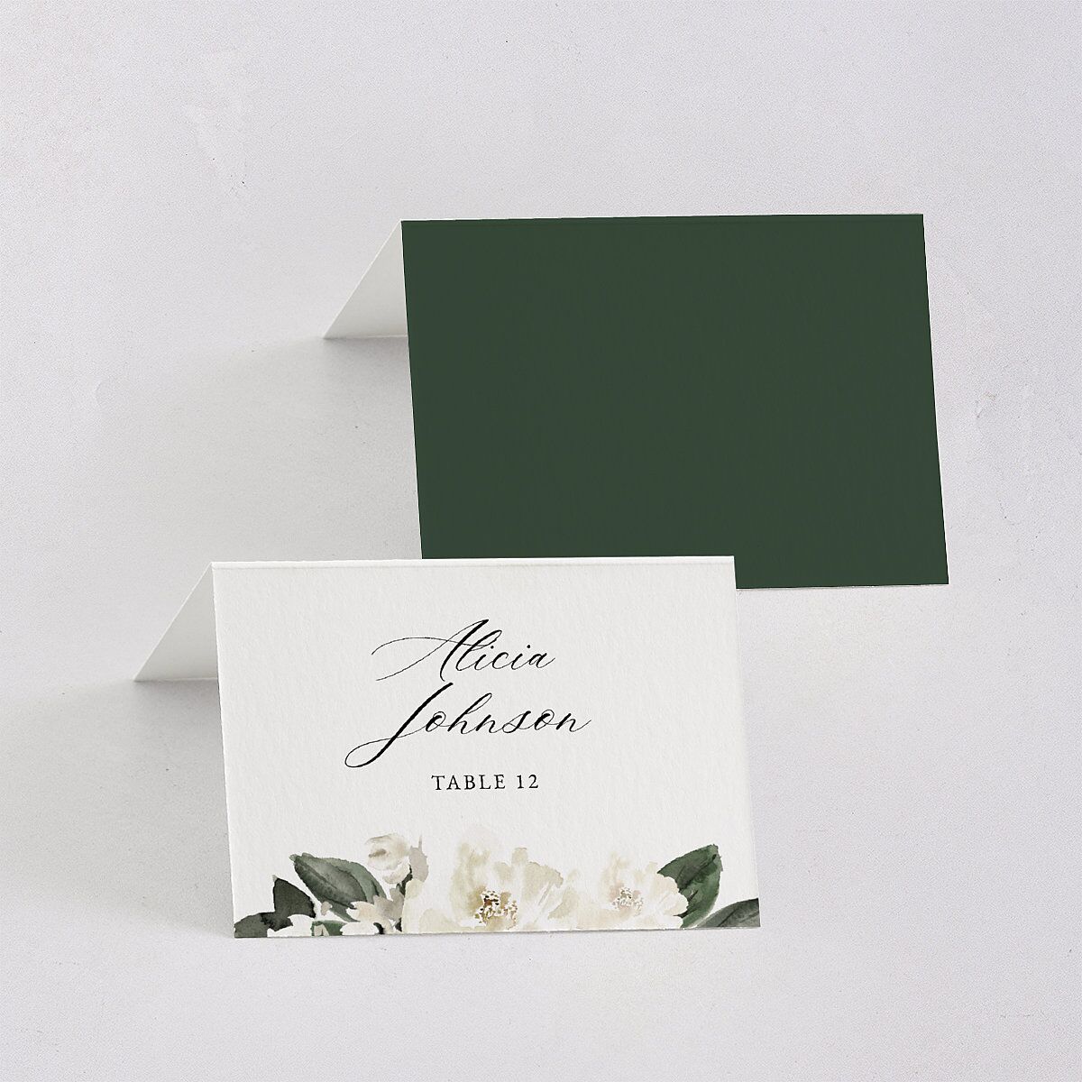 Floral Accent Place Cards Off-White Signature