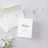 Classic Calligraphy Thank You Cards Licorice