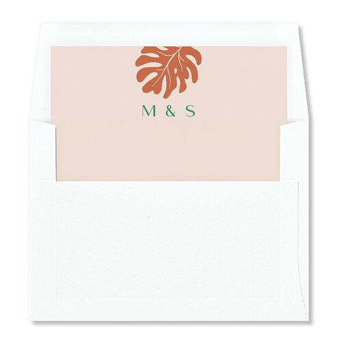 Impressionist Paradise Envelope Liners Standard Rose Gold
