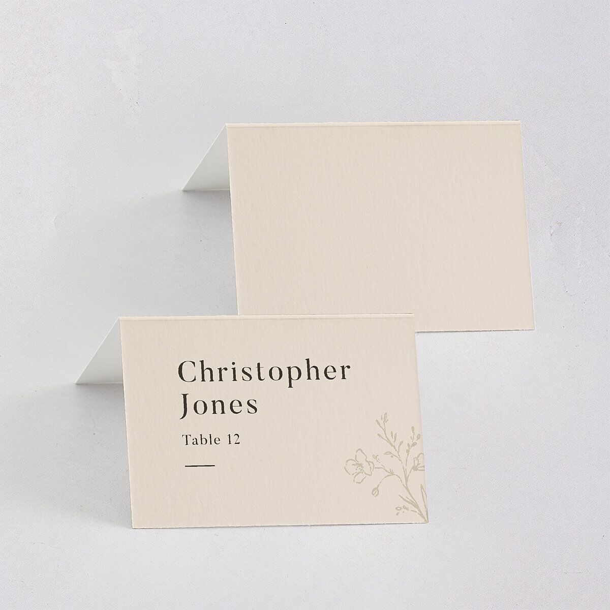 Rustic Monogram Place Cards Sand Signature