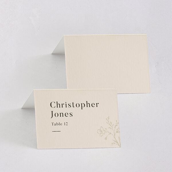 Rustic Monogram Place Cards Sand Signature