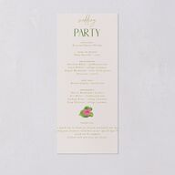 Hawaiian Tropical Monstera Frame Wedding Programs Scottish Green Signature