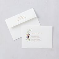 Wild Pansies Wedding Invitations Rose Gold Signature Blank No
