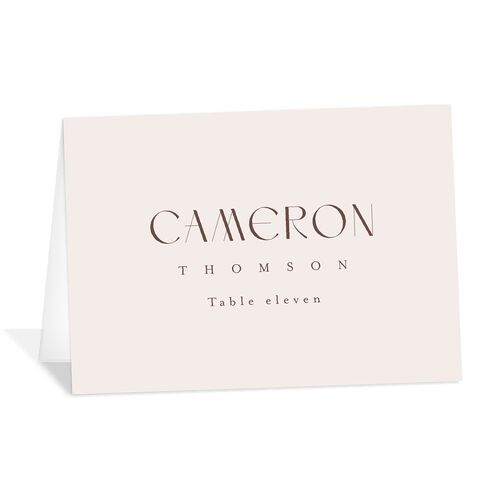 Tartan Crest Place Cards Fawn Signature
