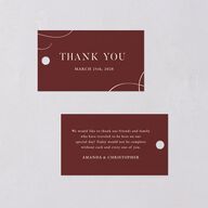 Photo Flourish Favor Gift Tags Burgundy Signature