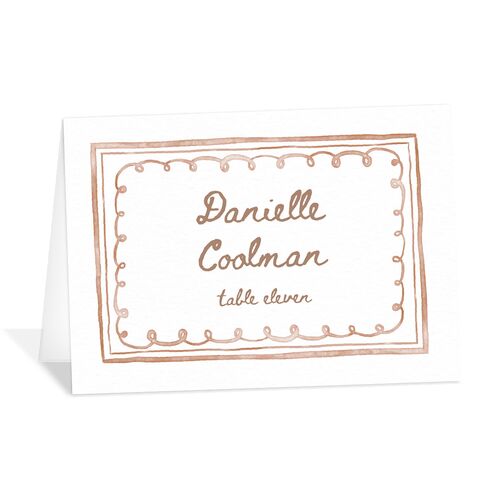Countryside Crest Place Cards Mocha Signature