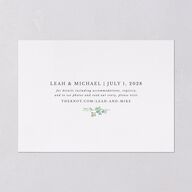 Leafy Monogram Hoop Save the Date Cards Pure White Signature smooth Blank No Standard