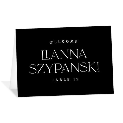 Classic Stack Place Cards Licorice Signature