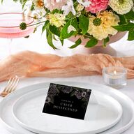 Dark Gothic Roses Place Cards Midnight Signature
