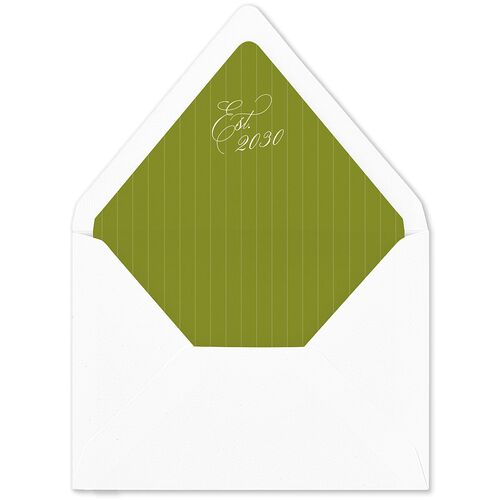 We're Getting Married Euro Envelope Liners Deep Olive Luxe