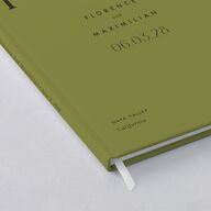 Modern Initials Wedding Guest Book Olive
