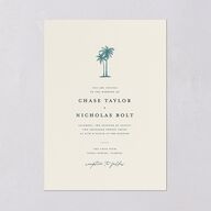 Palm Tree Icon Wedding Invitations Tide Pool Signature Blank No Standard
