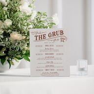 Western I Do BBQ Menu Bended Tabletop Sign X-small Saddle Standard Plastic XS Tabletop Menu