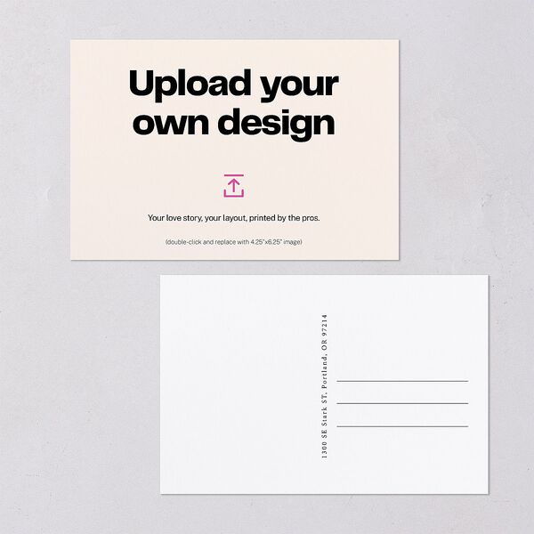 Upload Your Own Design Landscape Thank You Postcards Pure White