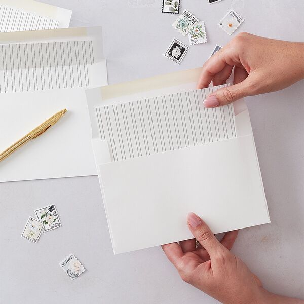 New Years Arch Envelope Liners Pure White Standard